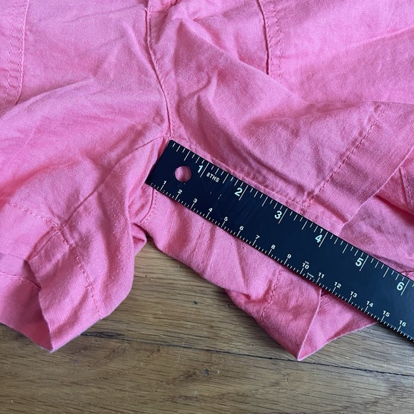 Banana Republic Women's Size 2 Pink Linen Cotton Blend Chino Casual 4" Shorts - Picture 6 of 9